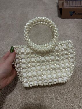 Pearl Beaded Handbag - Ivory
